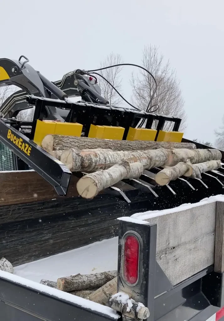 Loading logs into trailer